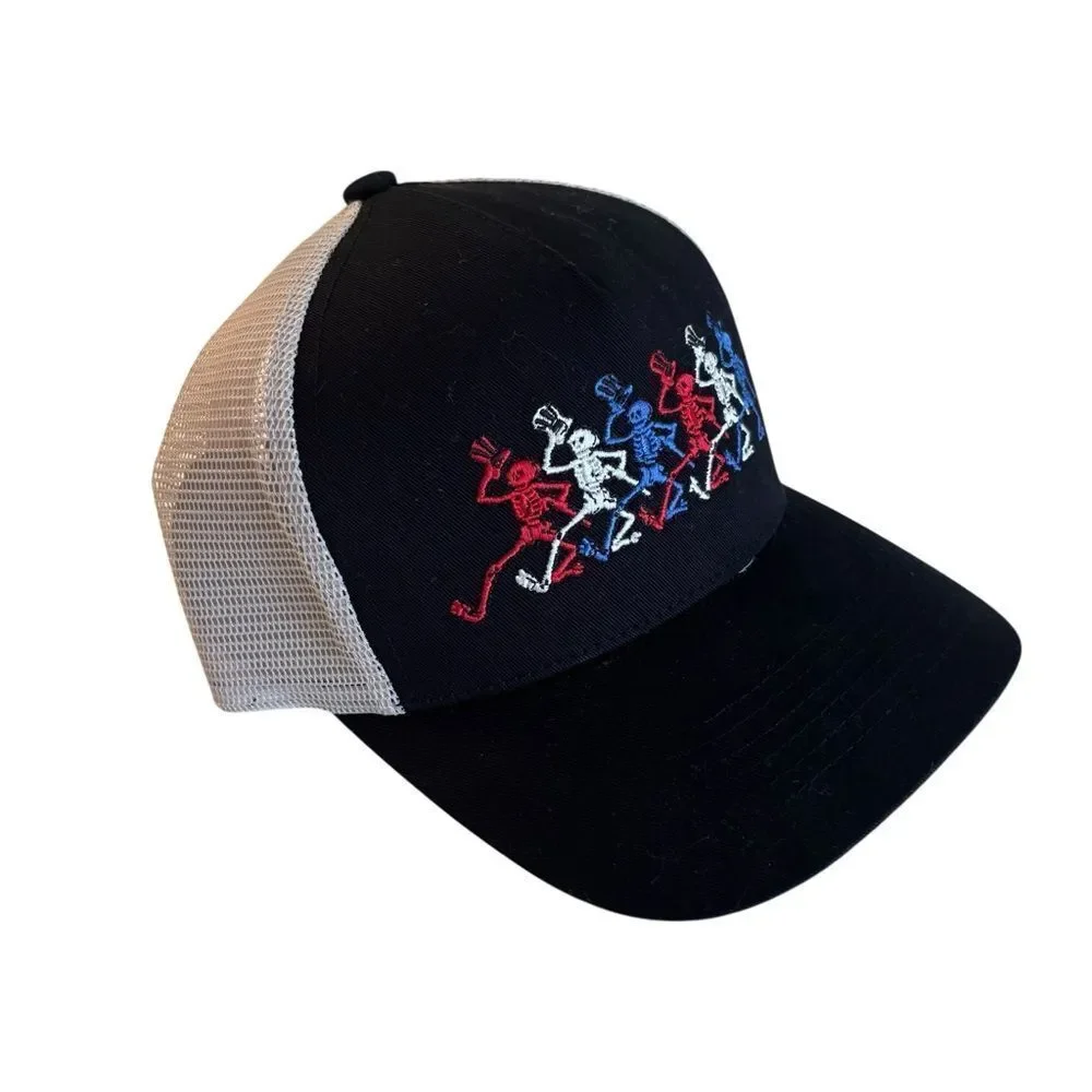 Dancing Skulls Americana Trucker Hat